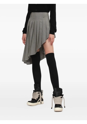 We11done pleated asymmetric skirt - Neutrals