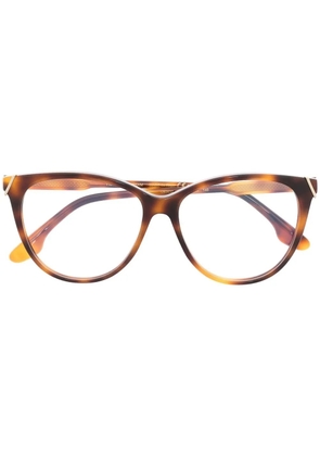 Victoria Beckham Eyewear cat-eye tortoiseshell-effect acetate eyeglasses - Brown