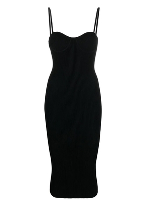 Helmut Lang sweetheart-neck midi dress - Black