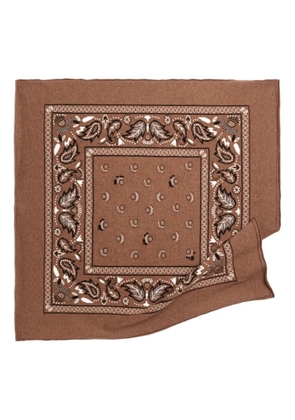 Barrie paisley-pattern scarf - Brown