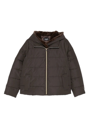 Marella Retore hooded puffer jacket - Brown