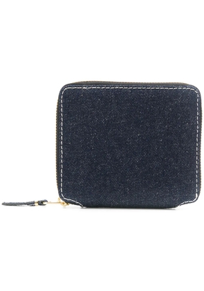 Comme Des Garçons Wallet zip-around denim wallet - Blue