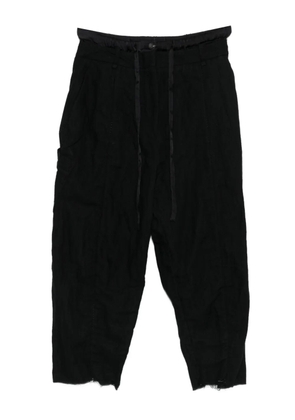 Masnada drawstring-waist cropped trousers - Black