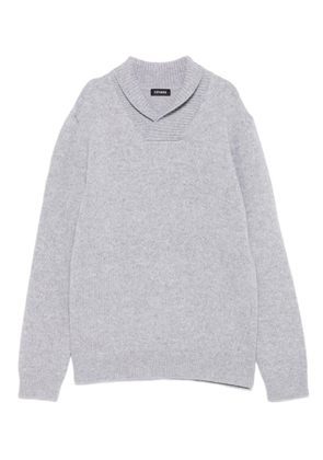 Cenere GB shawl-collar jumper - Grey