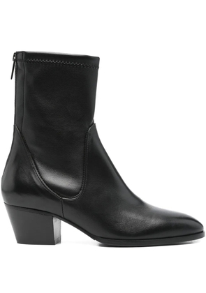 Evaluna 50mm almond-toe zip boots - Black