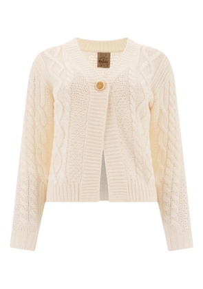 RAKKI cable-knit button cardigan - Neutrals
