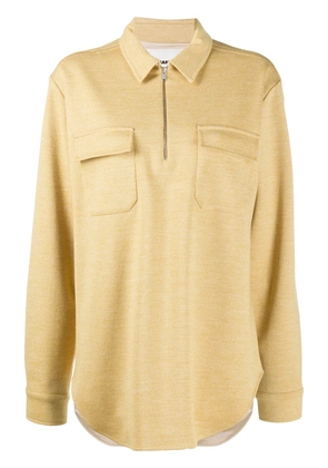 Jil Sander zipped long-sleeved jumper - Yellow