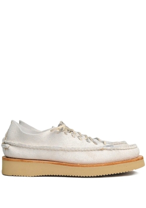 Yuketen suede lace-up shoes - White