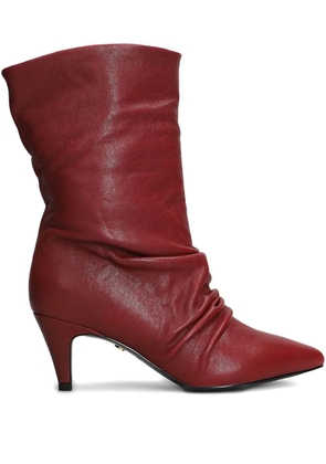 Gold & Rouge 55mm Laika ruched boots - Red