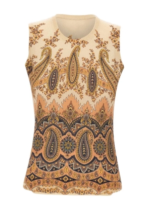 ETRO paisley print sleeveless top - Neutrals