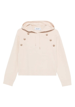 Blugirl button-embellished hoodie - Neutrals