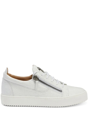 Giuseppe Zanotti Frankie double-zip low-top sneakers - White