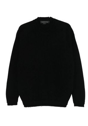 FEDERICO CINA drop-shoulder wool sweater - Black