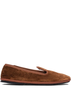 SENTIER velvet loafers - Brown