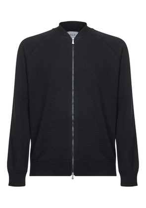 D4.0 zipped raglan-seleeve cardigan - Black