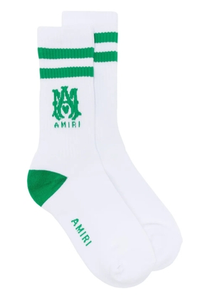 AMIRI MA striped cotton socks - White