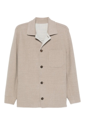 Eleventy button-fastening patch-pocket jacket - Neutrals