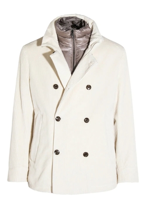 Montecore corduroy double-breasted coat - Neutrals