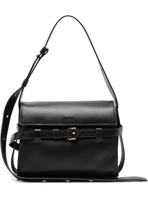 Moschino Tie Me leather shoulder bag - Black