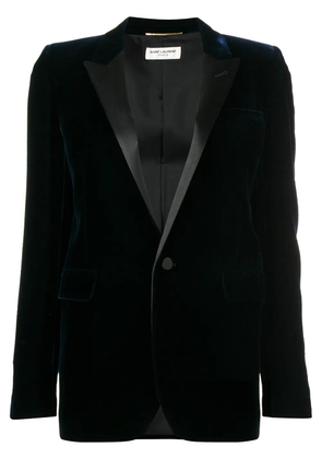 Saint Laurent velvet tuxedo jacket - Blue