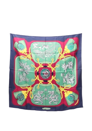 Hermès Pre-Owned 2000s Tsubas 90 silk scarf - Green