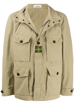 Stone Island logo utility jacket - Neutrals