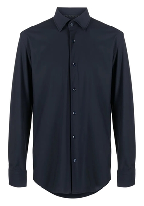 BOSS stretch-design long-sleeve shirt - Blue
