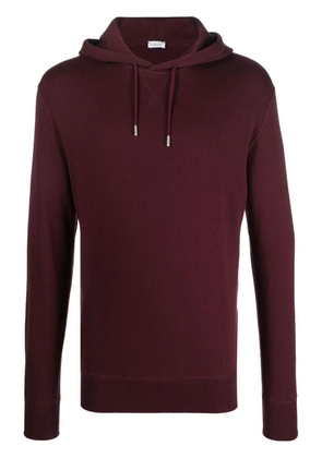 Caruso embroidered-logo detail hoodie - Purple