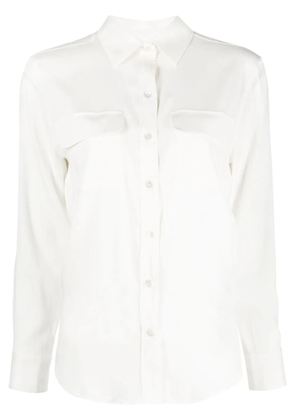 PAULA long-sleeve silk shirt - White