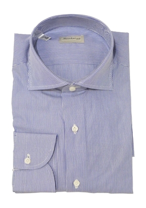 SARTORIO NAPOLI micro-stripe cotton shirt - Blue