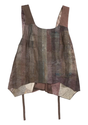 Ziggy Chen Collaged graphic-print top - Green