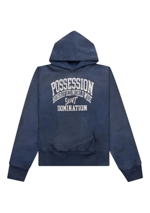 SAINT MXXXXXX arched-logo hoodie - Blue