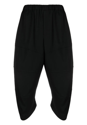 Comme Des Garçons cropped tapered wool trousers - Black