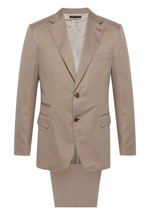 Brioni single-breasted twill suit - Neutrals