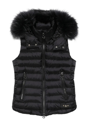 Tatras fur-trimmed hooded gilet - Black