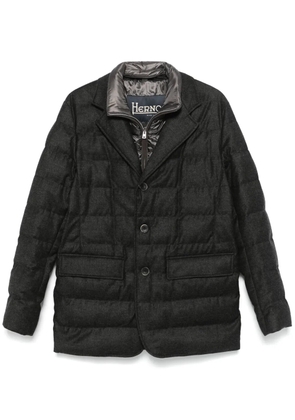Herno checked puffer jacket - Grey