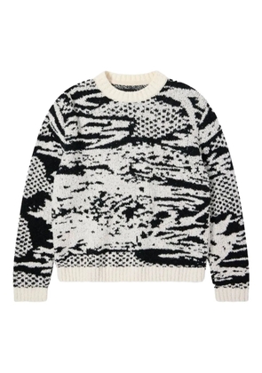 Edwin abstract-pattern sweater - White