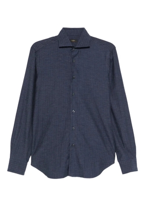 Barba herringbone shirt - Blue