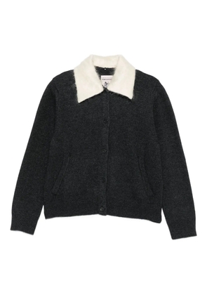 Semicouture contrast-collar cardigan - Grey