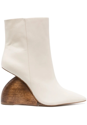 Cult Gaia Livi 107mm leather ankle boot - Neutrals