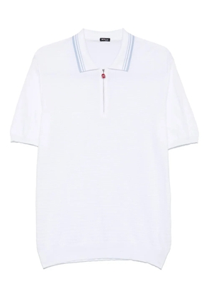 Kiton textured polo shirt - White