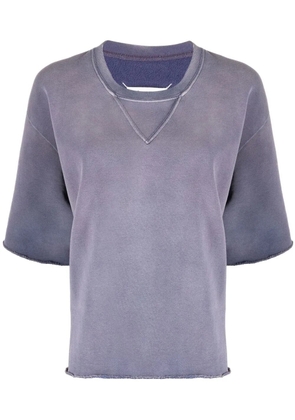 Maison Margiela short-sleeve organic-cotton sweatshirt - Purple