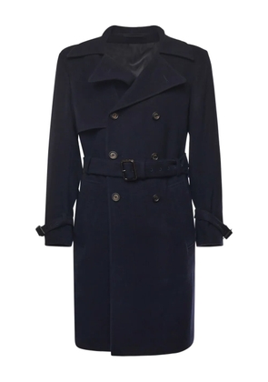 Eleventy belted double-breasted trench coat - Blue