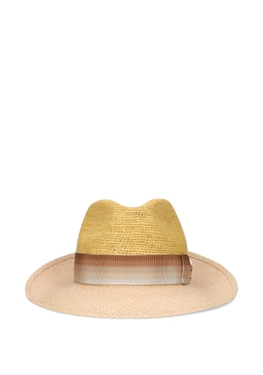 Borsalino ribbon trim hat - Yellow