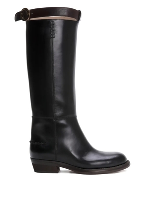 Odissì Emilie strap-detail knee-high boots - Black
