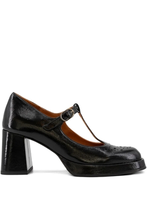 Chie Mihara 80mm T-bar block-heel pumps - Black