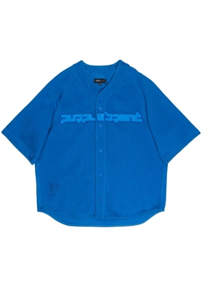 Purple Brand logo-print cotton shirt - Blue