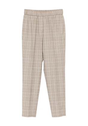 Peserico checked elasticated-waist trousers - Neutrals