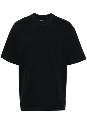 sacai drop-shoulder cotton T-shirt - Black