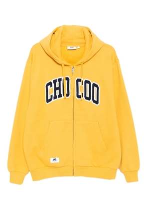 CHOCOOLATE logo-embroidered hoodie - Yellow